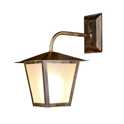 Arandela Ideal Colonial Quadrada Ouro Velho - L-4-B