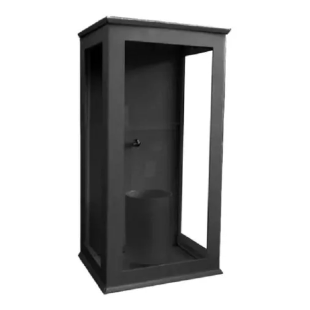 Arandela Ideal Vintage com Vidro Transparente Preto - 260