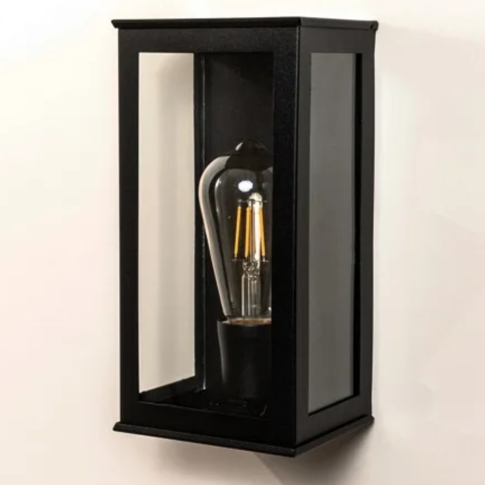 Arandela Ideal Vintage com Vidro Transparente Preto - 260