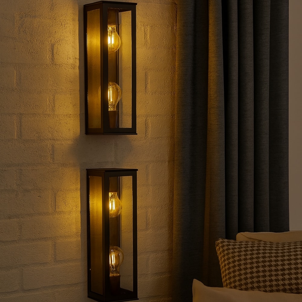 Arandela Ideal Vintage para 2 Lâmpadas E27 Preto - 262