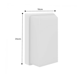 Arandela LED Evoled Retangular Branco 12W 3000K - LE-3913