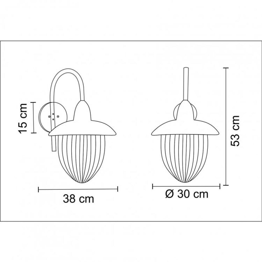 Arandela Madelustre Veneza 1L Media Marrom - 3067MA/94