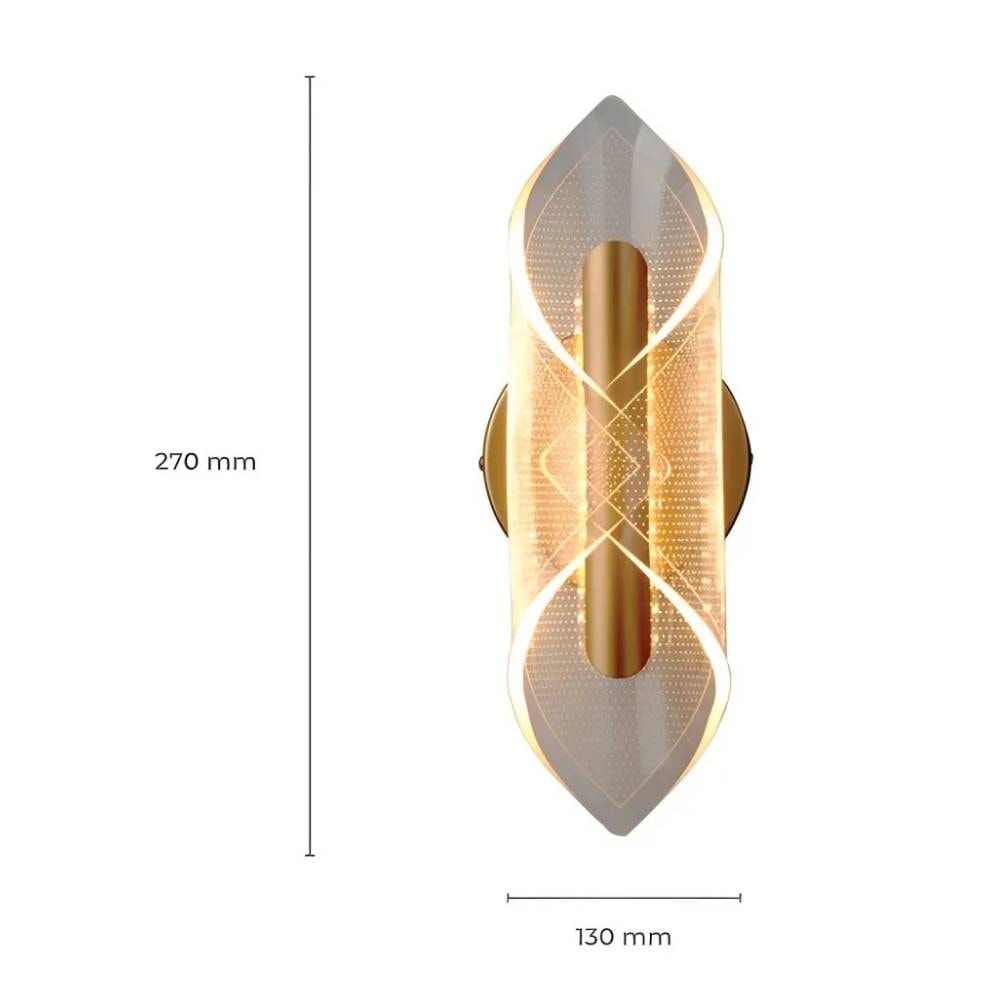 Arandela Nitrolux LED 7W 3 em 1 Dourado - ALA-001
