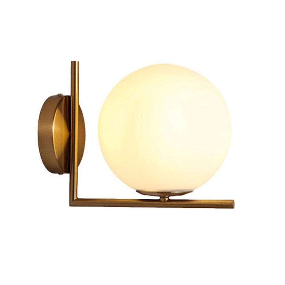 Arandela Nordecor 2110 Globo 20cm E27 Dourado - LL3010