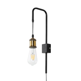 Arandela Nordecor E27 Preta - 2014