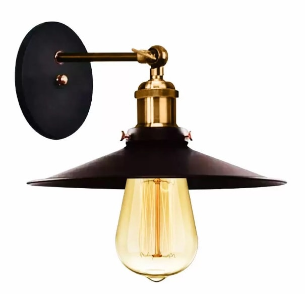 Arandela RGA Nordic Preta e Dourada Fosca - 1860