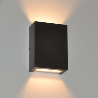 Arandela Rioprelustres 4,5X8,7X12cm Bivolt Preto - 6205