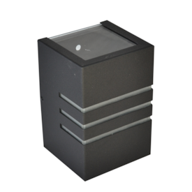 Arandela RioPrelustres 6204 Alumínio Preto Texturizado 7,5X8X12- 10985