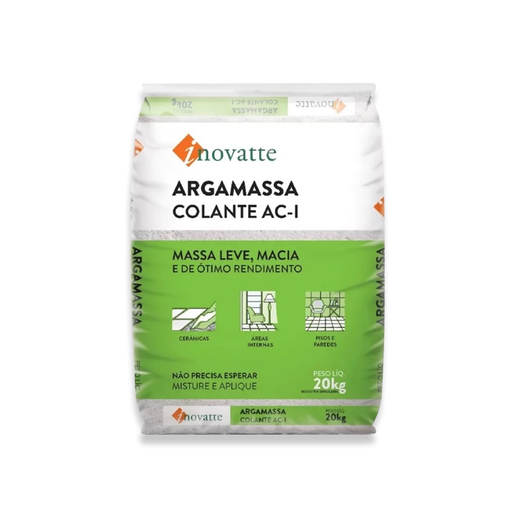 Argamassa ACI Cerâmica Interna Inovatte 20Kg Cinza