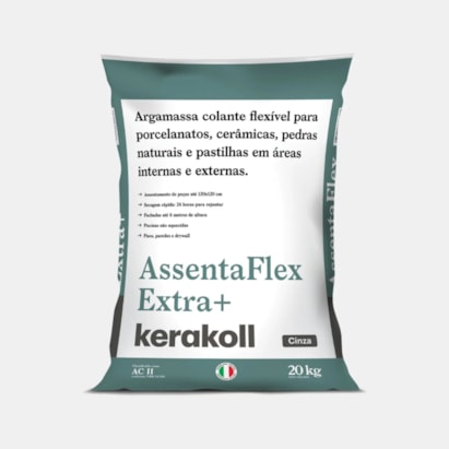 Argamassa ACII Interna e Externa e Porcelanato Kerakoll Cimentolit 20KG Cinza - K90187.01