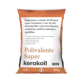 Argamassa Polivalente Interno/Externo ACIII Kerakoll 20Kg Super Cinza - K90196.01