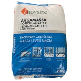 Argamassa Porcelanato uso Interno Inovatte 20Kg Cinza