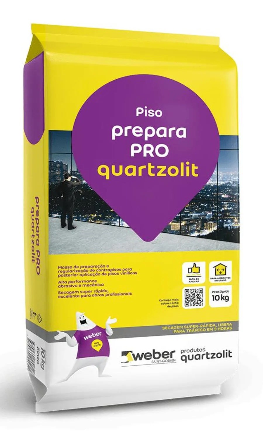 Argamassa Quartzolit Prepara Pro Cinza 10Kg
