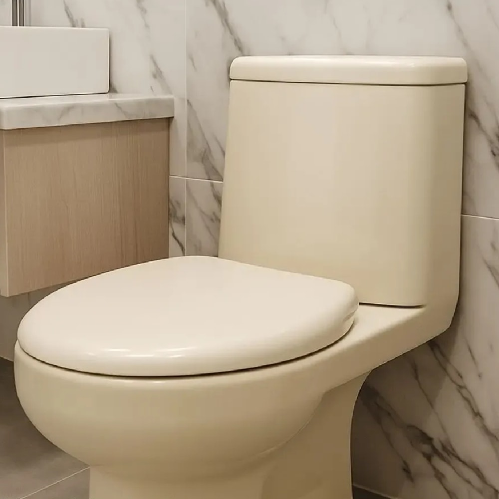 Assento Sanitário Astra Almofadado Convencional Creme - TPK/AS
