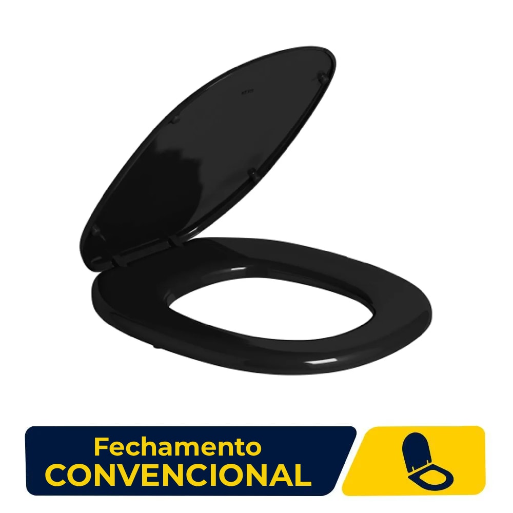 Assento Sanitário Deca Aspen/Fast Convencional Ébano - AP.75.95