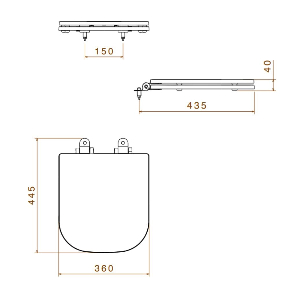 Assento Sanitário Deca Axis/Polo/Unic/Quadra Slow Close Barbante - AP.217.BB.26