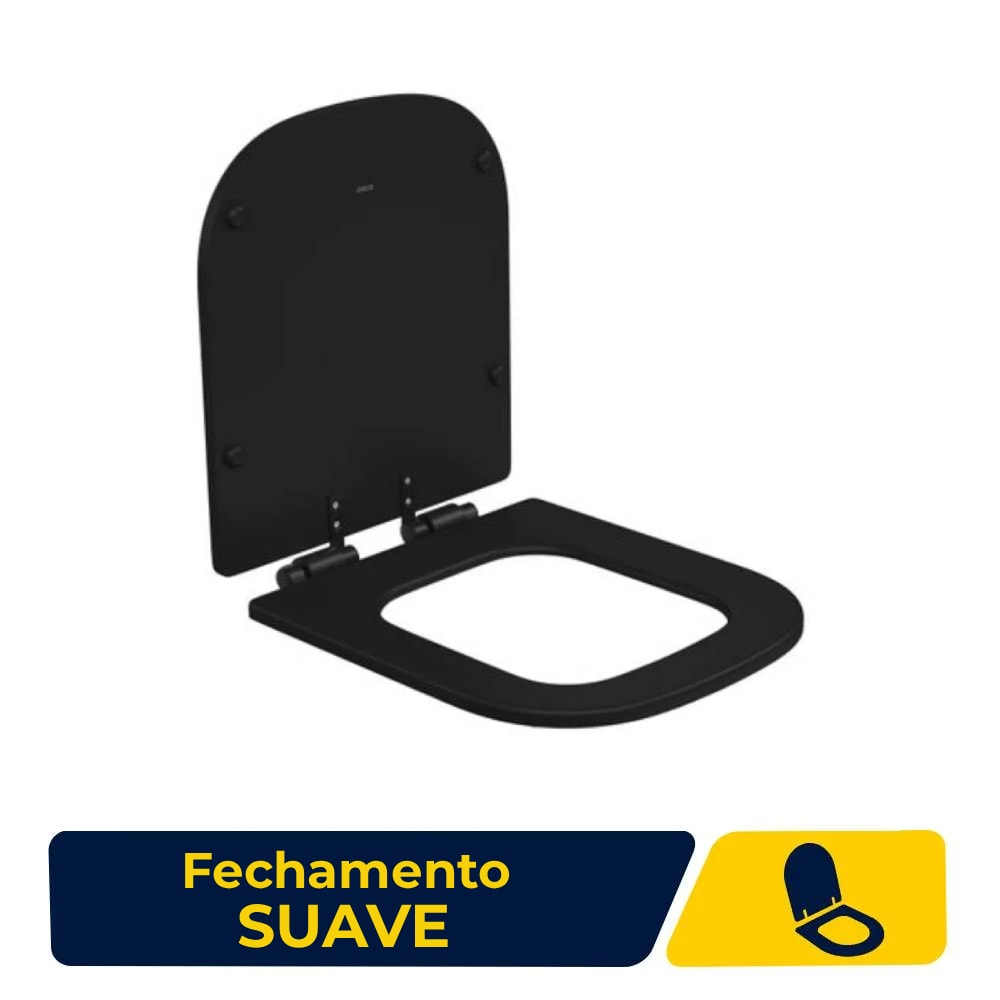 Assento Sanitário Deca Axis/Polo/Unic/Quadra Slow Close Ébano Fosco - AP.217.BL.94