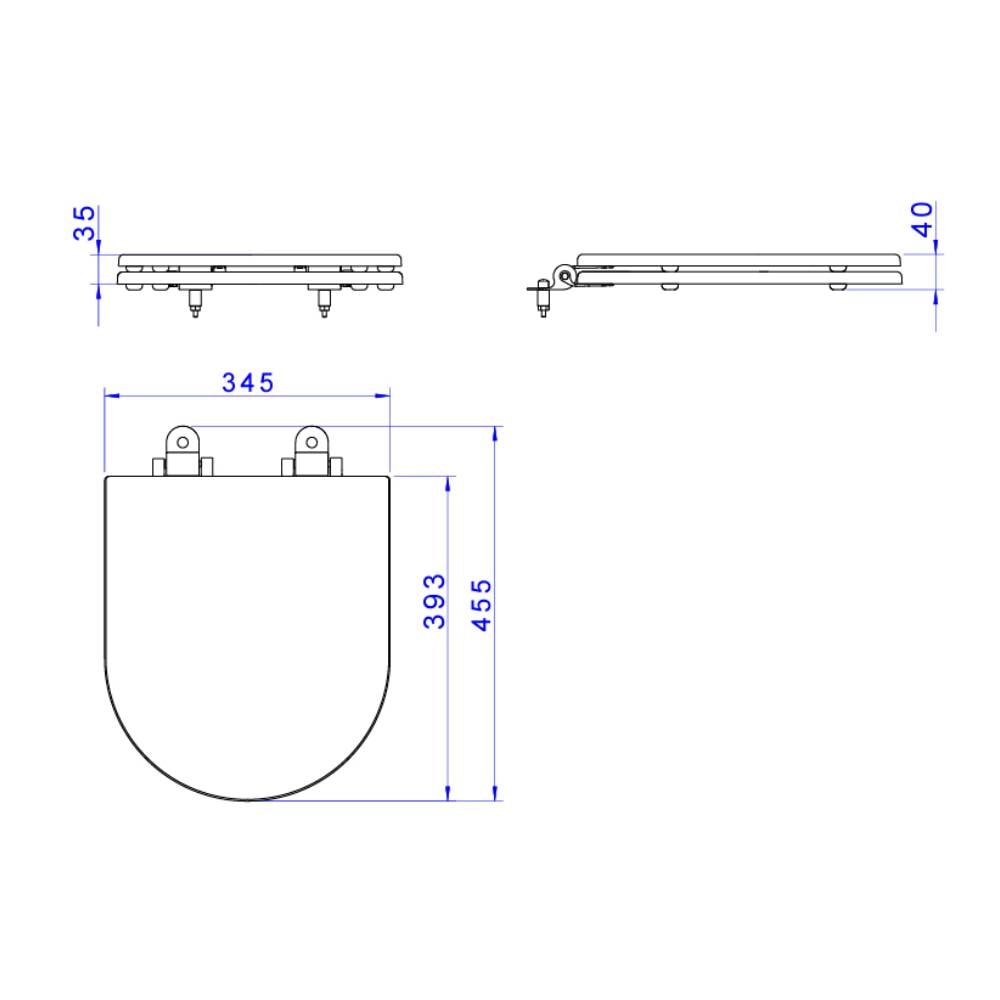 Assento Sanitário Deca Link/Duna/Nuova/Carrara Slow Close Branco - AP.237.BR.17