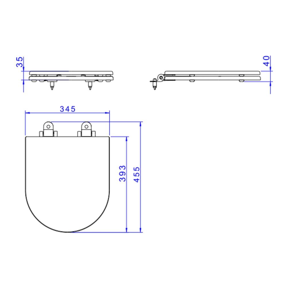 Assento Sanitário Deca Link/Duna/Nuova/Carrara Slow Close Cinza - AP.237.CZ.85