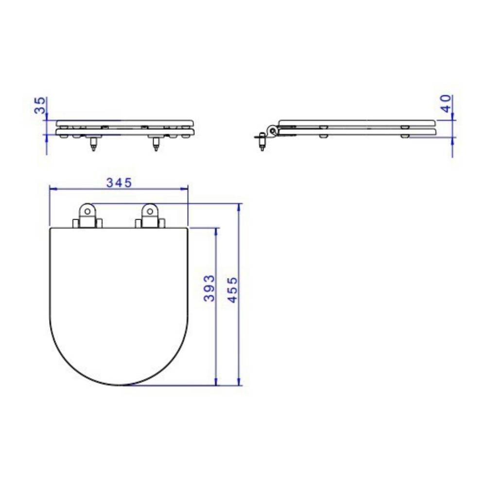Assento Sanitário Deca Link/Duna/Nuova/Carrara Slow Close Ébano Fosco - AP.237.94