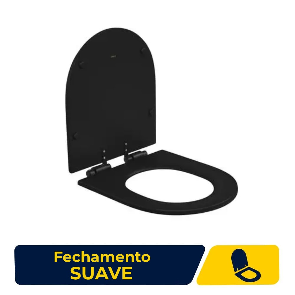 Assento Sanitário Deca Link/Duna /Nuova/Carrara Slow Close Ébano Fosco - AP.237.BL.94