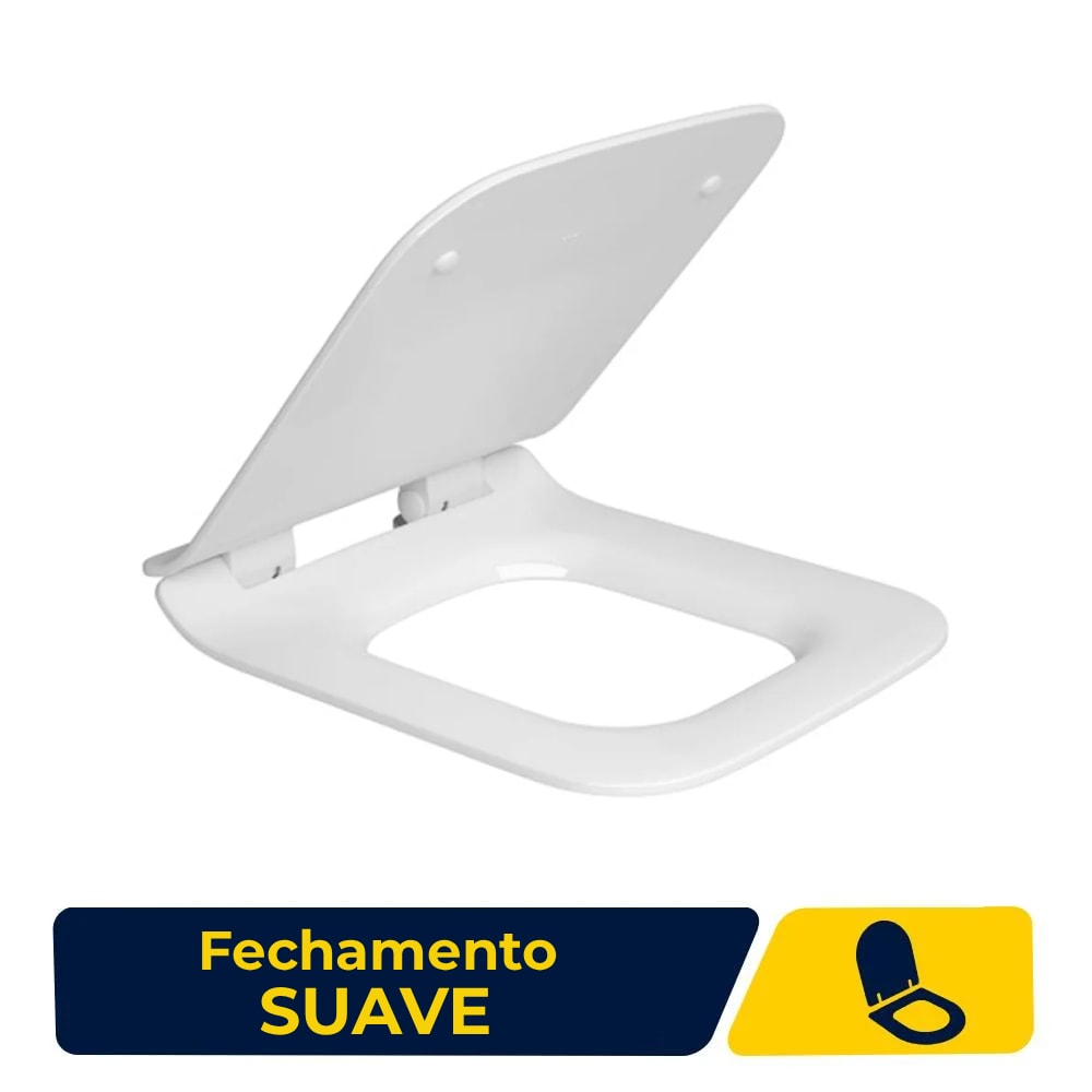 Assento Sanitário Deca Living Termofixo Easy Clean Soft Close Branco - AP.346.17