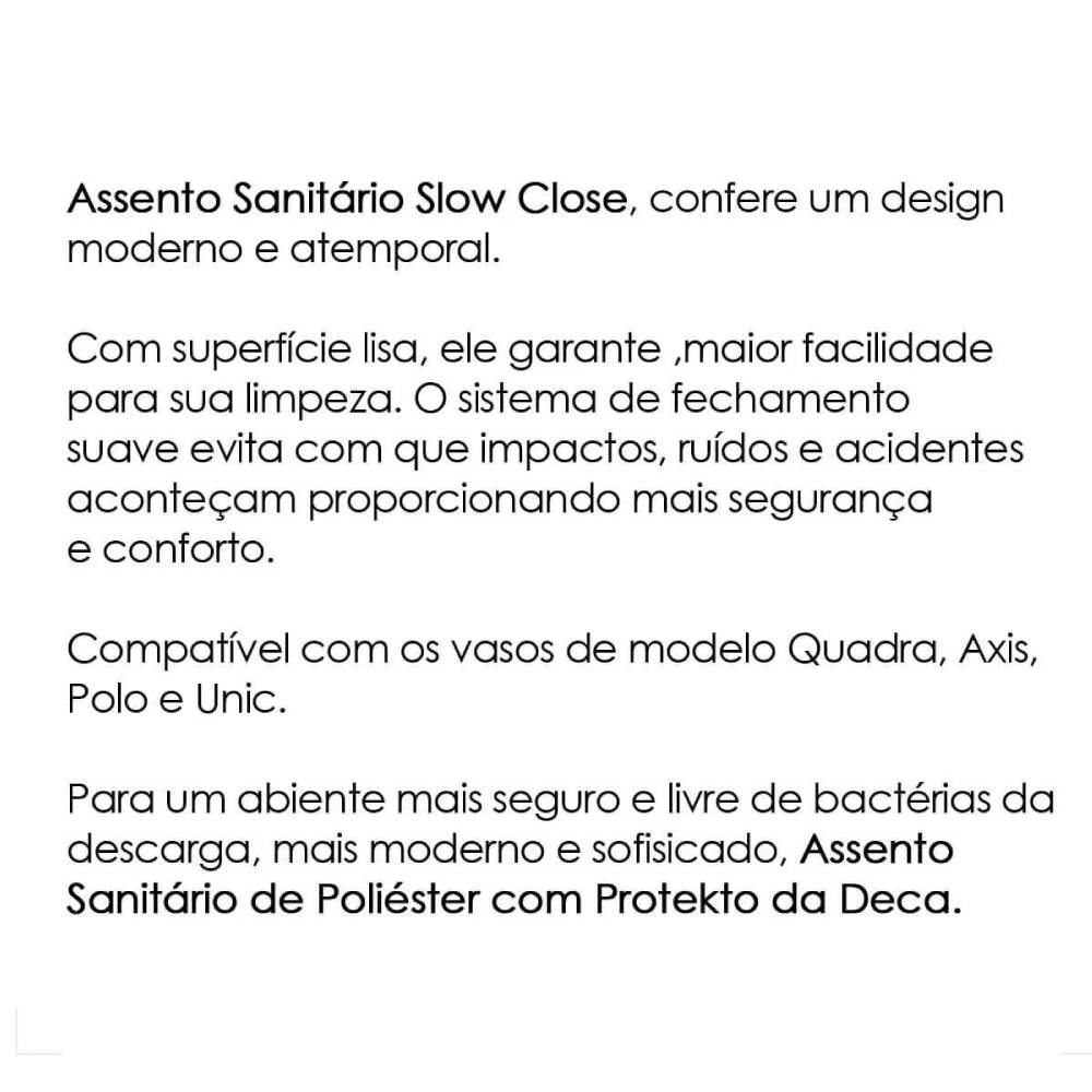 Assento Sanitário Deca Poliéster Axis/Polo/Unic/Quadra Slow Close Barbante - AP.217.26