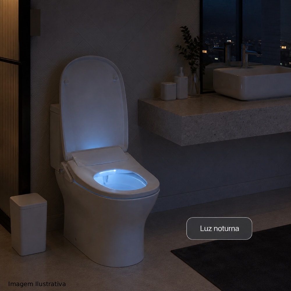Assento Sanitário Deca Quad/Axis/Unic Slow Close Luz Noturna e Ducha Branco - AP.415B.17