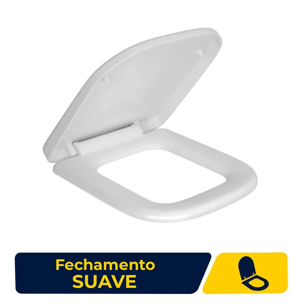 Assento Sanitário Deca Quadra/Polo/Unic Soft Close Branco - AP.215.17
