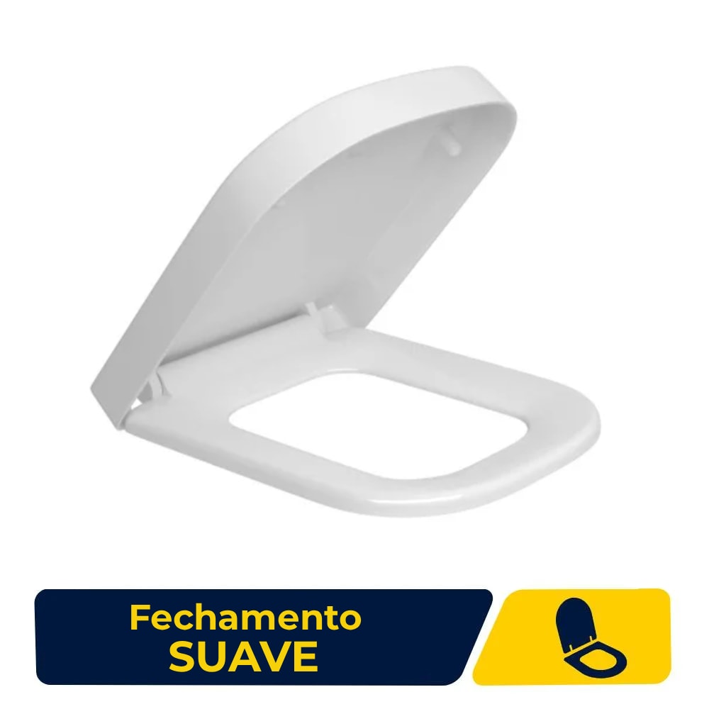 Assento Sanitário Easy Clean Deca Piano/Quadra Soft Close Branco - AP.336.17