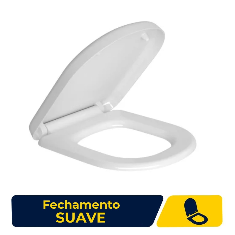Assento Sanitário Easy Clean Deca Vogue Plus Soft Close Branco - AP.516.17