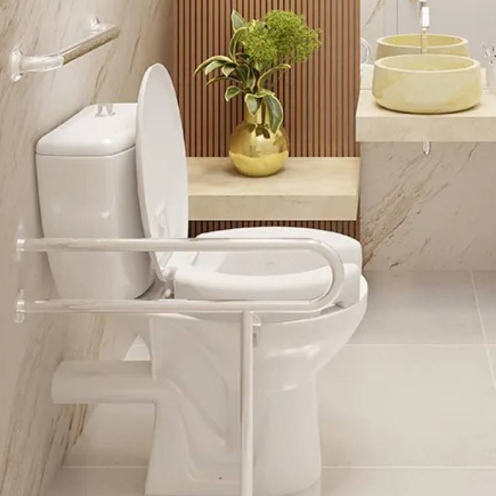 Assento Sanitário Elevado Astra com Tampo e Trava 13cm Branco - TAE13T/TBR1