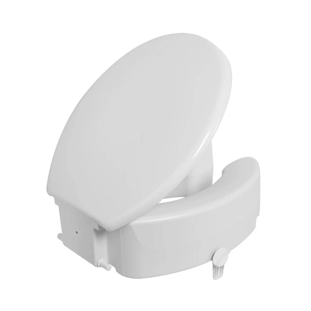 Assento Sanitário Elevado Astra com Tampo e Trava 13cm Branco - TAE13T/TBR1