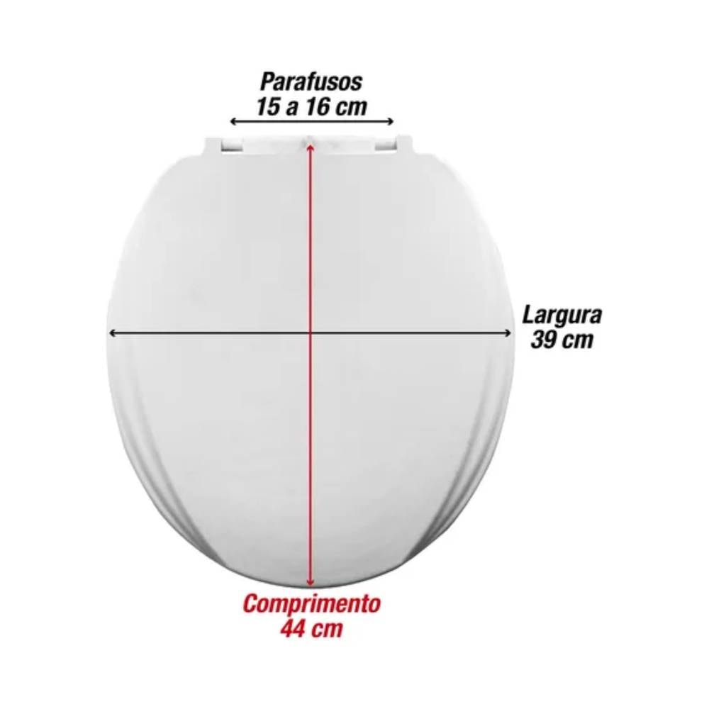 Assento Sanitário Elevado Mebuki Slim 13,5cm Branco - 10400365