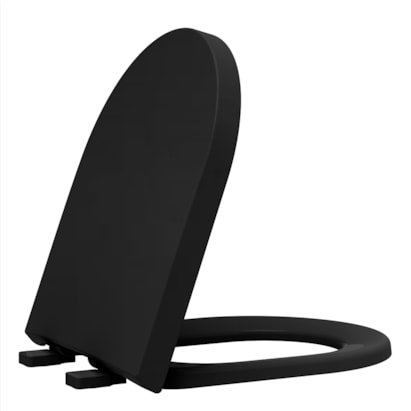 Assento Sanitário Tupan Carrara Soft Close Termofixo Preto Fosco - ADCN94SC