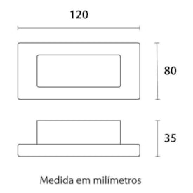 Balizador LED de Embutir Blumenau Preto 2W 3000K