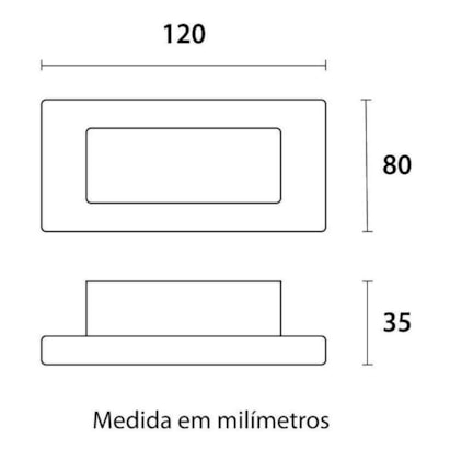 Balizador LED de Embutir Blumenau Preto 2W 3000K