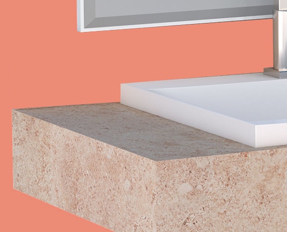 Bancada de Banheiro Suspensa Cozimax Arati 80 x 45cm Bege - 89841