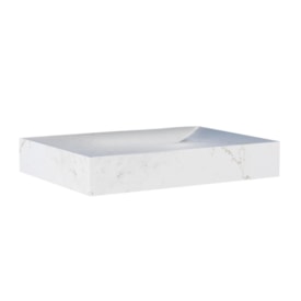 Bancada de Banheiro Suspensa para Cuba de Apoio Cozimax Peri 60cm Branca - 89835