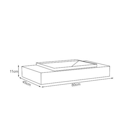 Bancada Suspensa Banheiro com Cuba Cozimax Arati 60cm Bege - 100189
