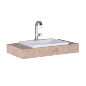 Bancada Suspensa Banheiro com Cuba Cozimax Arati 60cm Bege - 100189