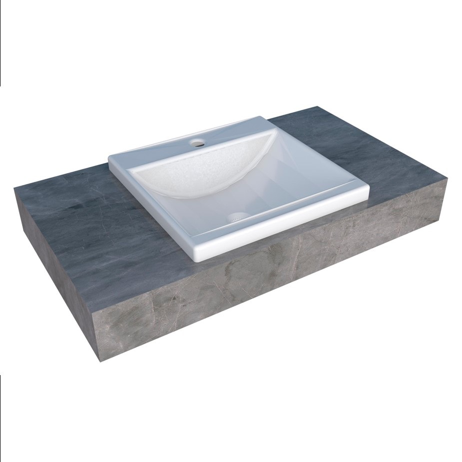 Bancada Suspensa Banheiro Cozimax 80cm Cinza - 100191