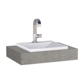 Bancada Suspensa Banheiro Cozimax Arati 60cm Cinza Polido - 100195
