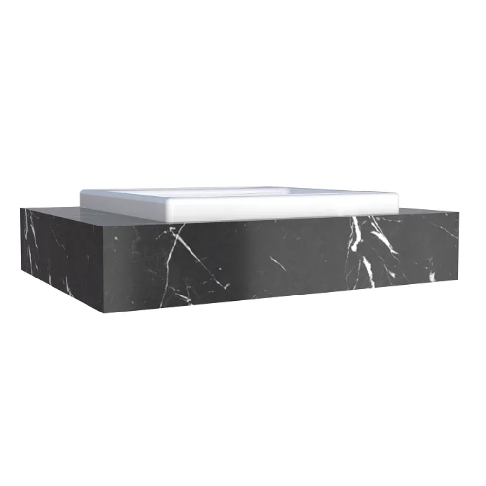 Bancada Suspensa Banheiro Cozimax Arati 80cm Preto - 102006