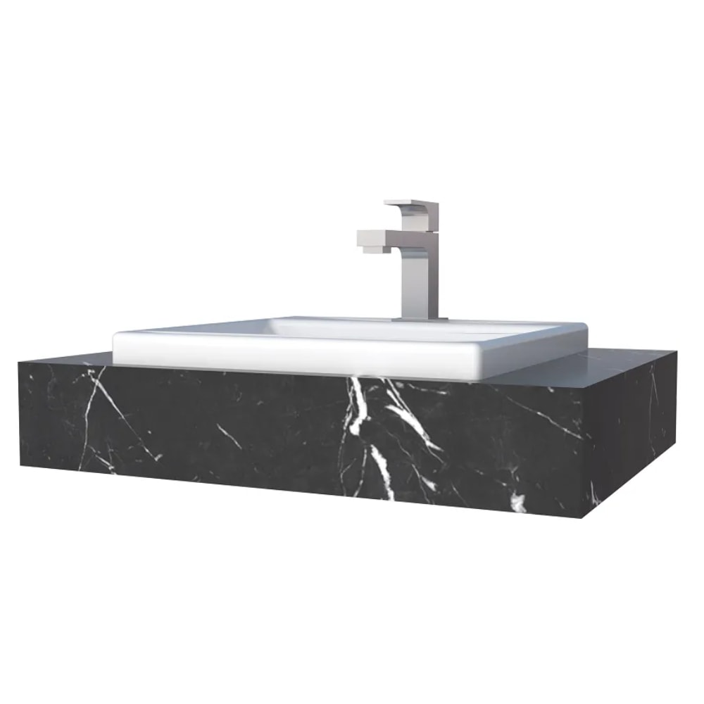 Bancada Suspensa Banheiro Cozimax Arati 80cm Preto - 102006