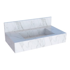 Bancada Suspensa Banheiro Cozimax Bergamo 80cm Branca - 100188