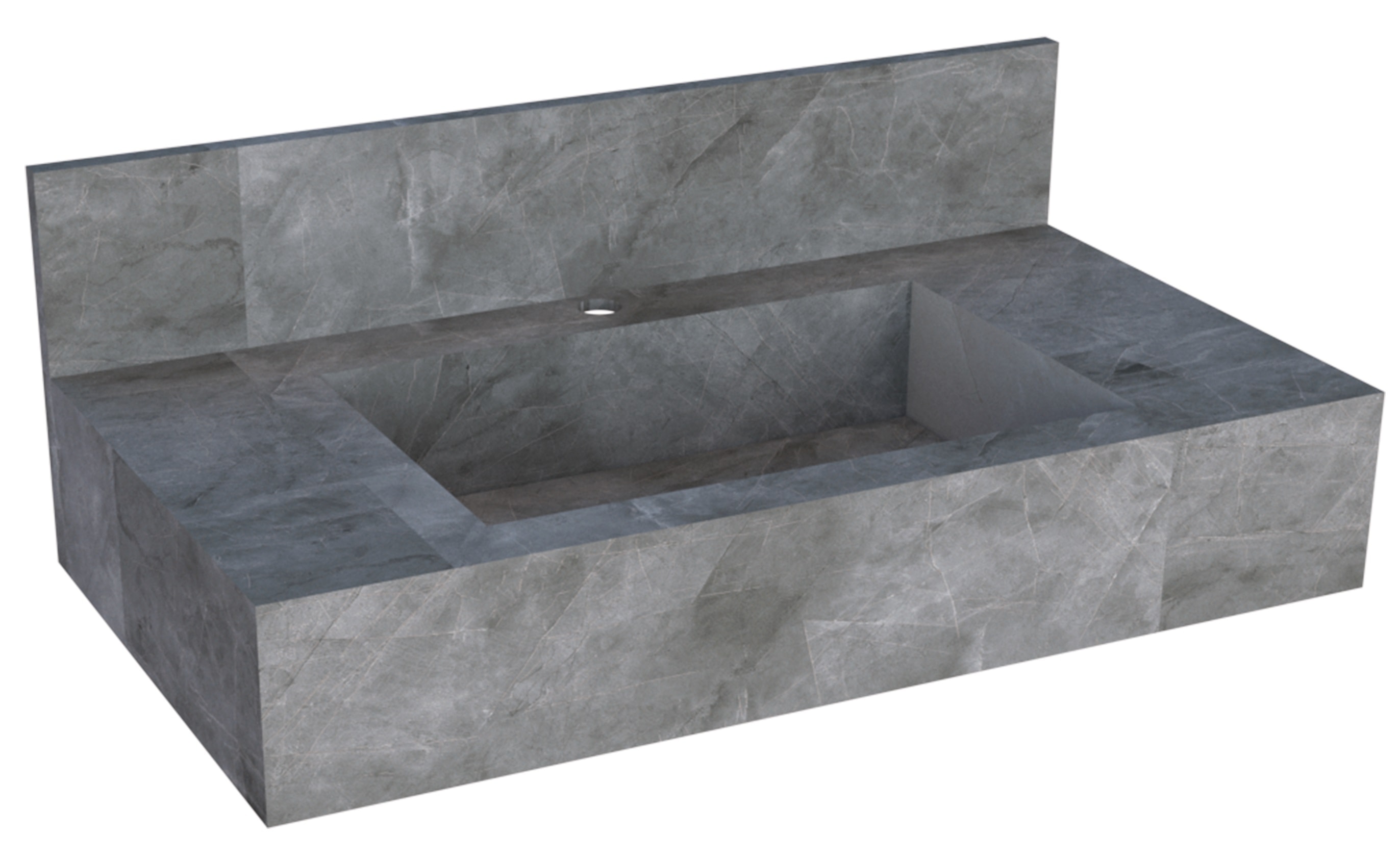 Bancada Suspensa Banheiro Cozimax Bergamo 80cm Cinza - 101491