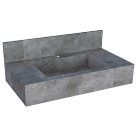 Bancada Suspensa Banheiro Cozimax Bergamo 80cm Cinza - 101491