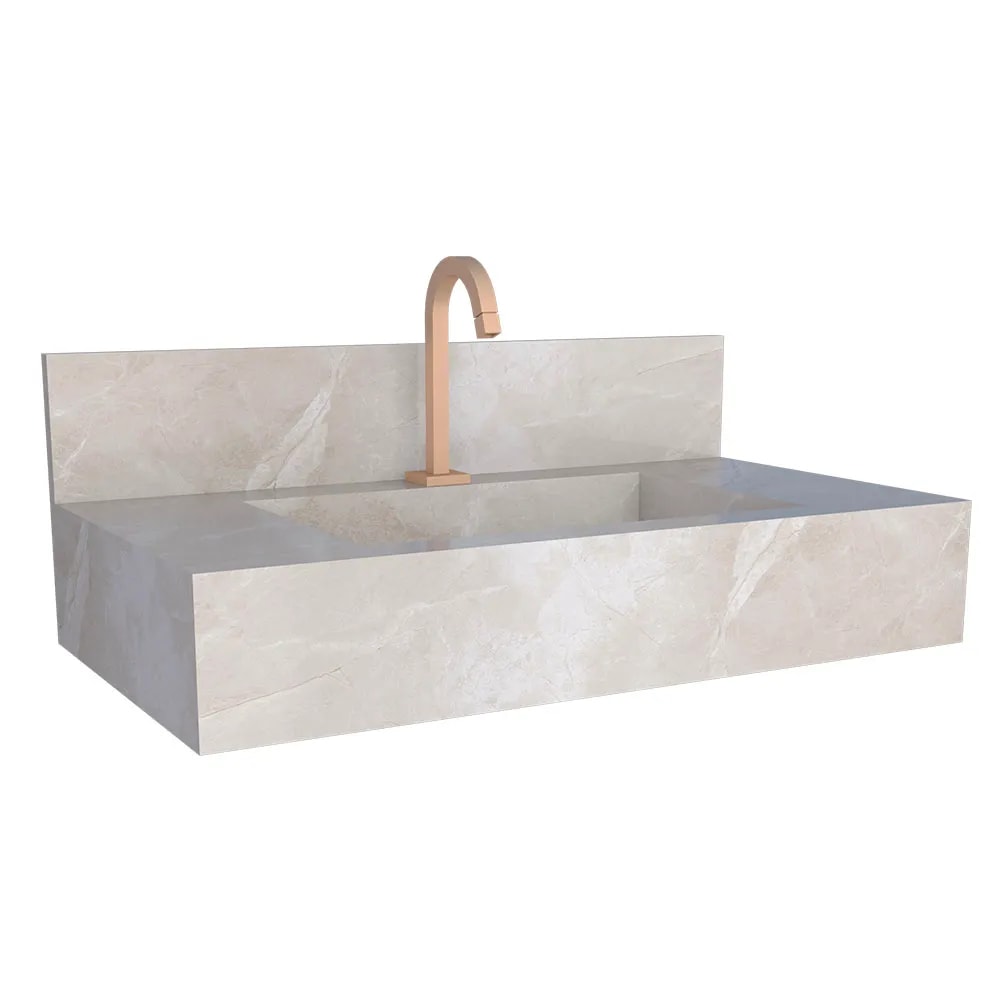 Bancada Suspensa Banheiro Cozimax Milano 80cm Bege - 102091