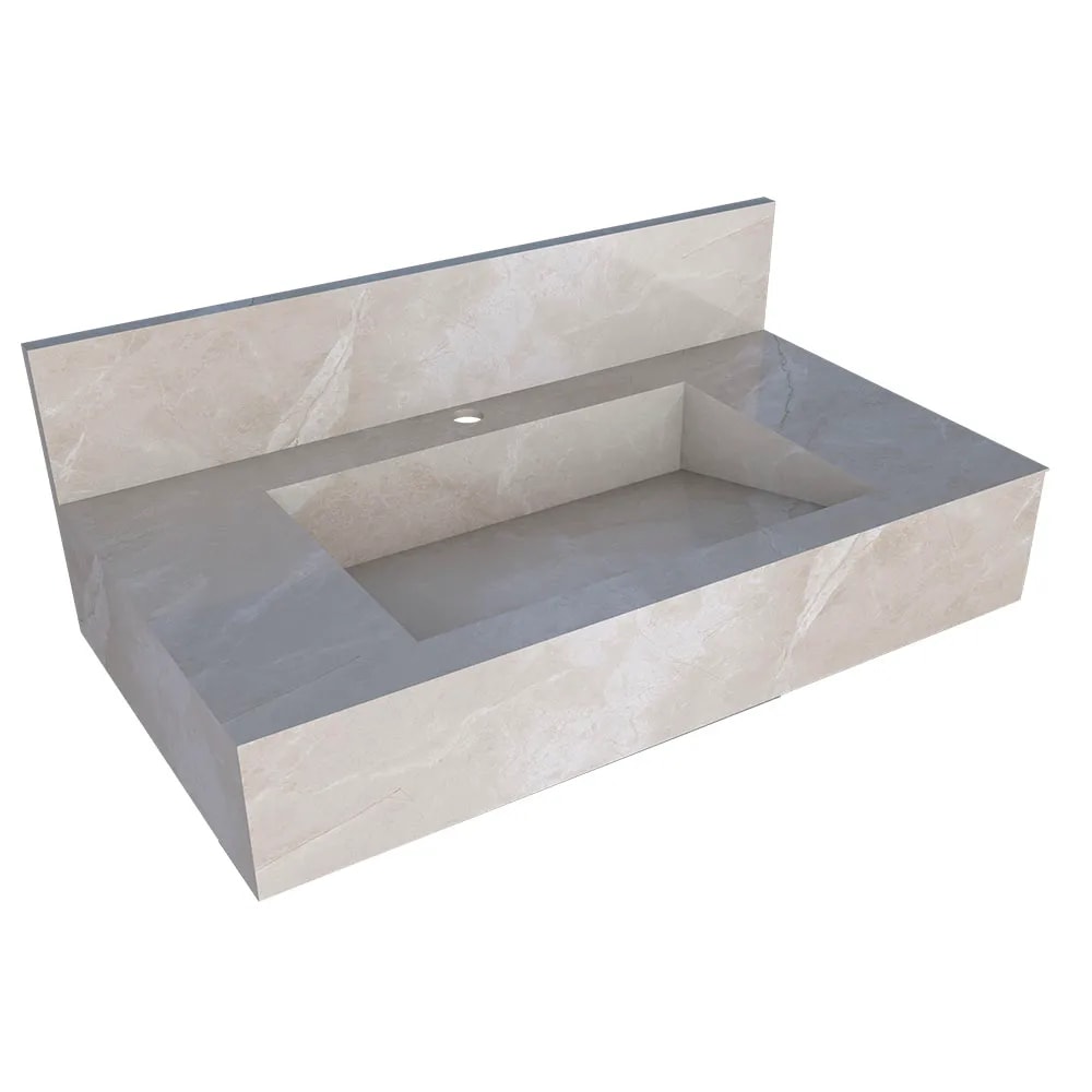 Bancada Suspensa Banheiro Cozimax Milano 80cm Bege - 102091